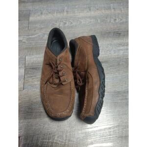 Timberland smart 88051 genuine Brown Leather Hiking Shoes Mens Size 13 M